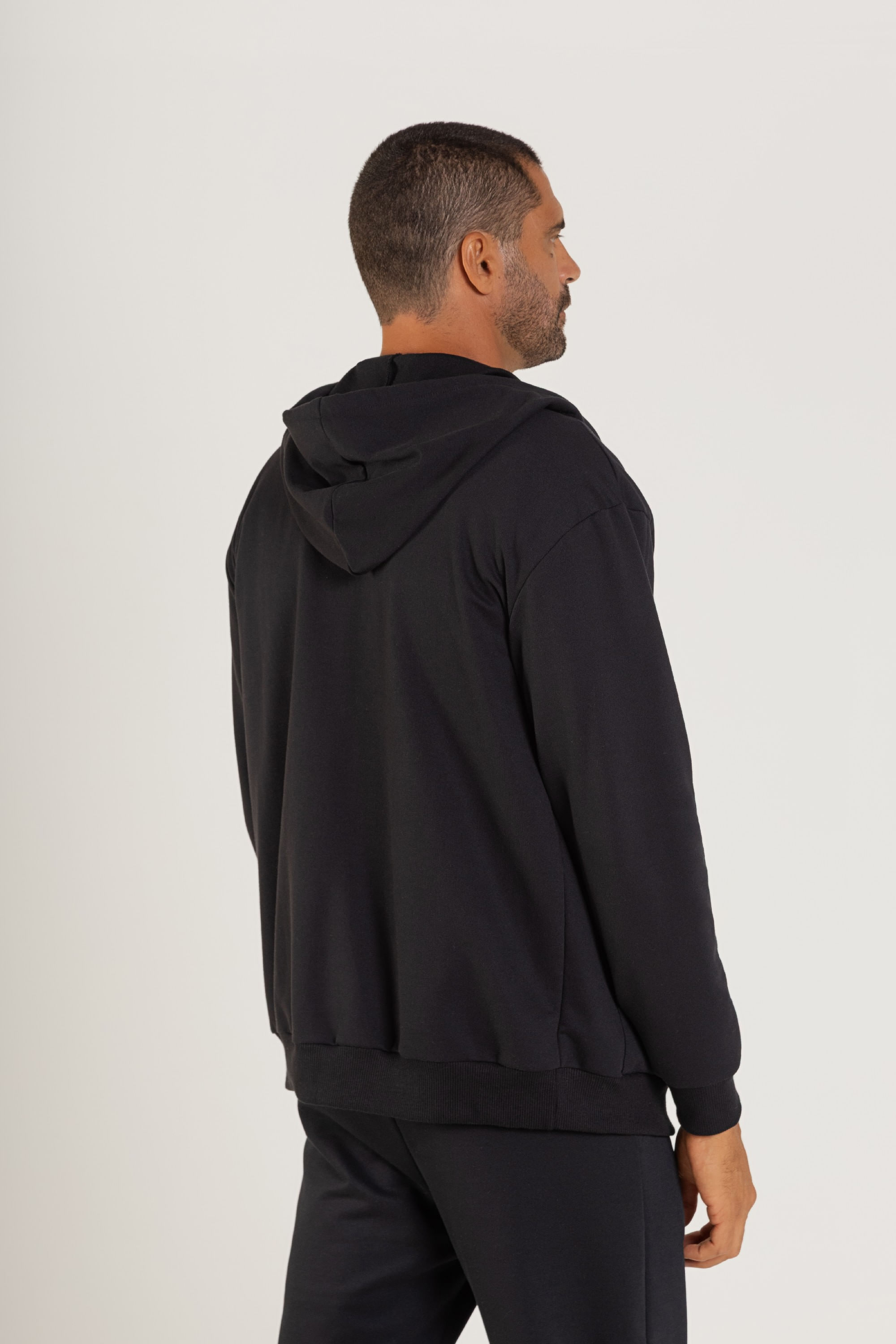 Jaqueta Básica Masculina em Moletom sem Felpa (Preto) The Philippines - Imagem 9